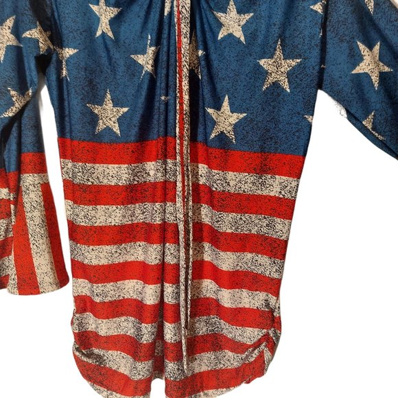 American Flag Pattern Blouse - Picture 2 of 5
